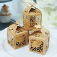 thumbnail image 1 of BalsaCircle 25 Gold 2" Party Favor Gift Boxes Laser Cut Lace Design Butterfly Decorations, 1 of 8
