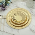 thumbnail image 1 of BalsaCircle 25 Gold Geometric Round 12" Metallic Disposable Dinner Salad Paper Plates Party Events, 1 of 8