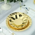 thumbnail image 1 of BalsaCircle 25 Gold Geometric Round 7" Metallic Disposable Salad Paper Plates Tableware, 1 of 7