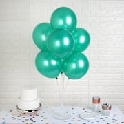 BalsaCircle 25 Green 12" Metallic Latex Plain Balloons