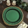thumbnail image 1 of Balsa Circle 25 Hunter Green 13" Round Disposable Paper Charger Plates Metallic Trim Party Tableware, 1 of 8