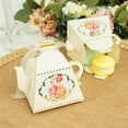 thumbnail image 1 of BalsaCircle 25 Mini Teapot 4" Ivory Party Favor Boxes Ribbons Wedding Party Decorations, 1 of 8