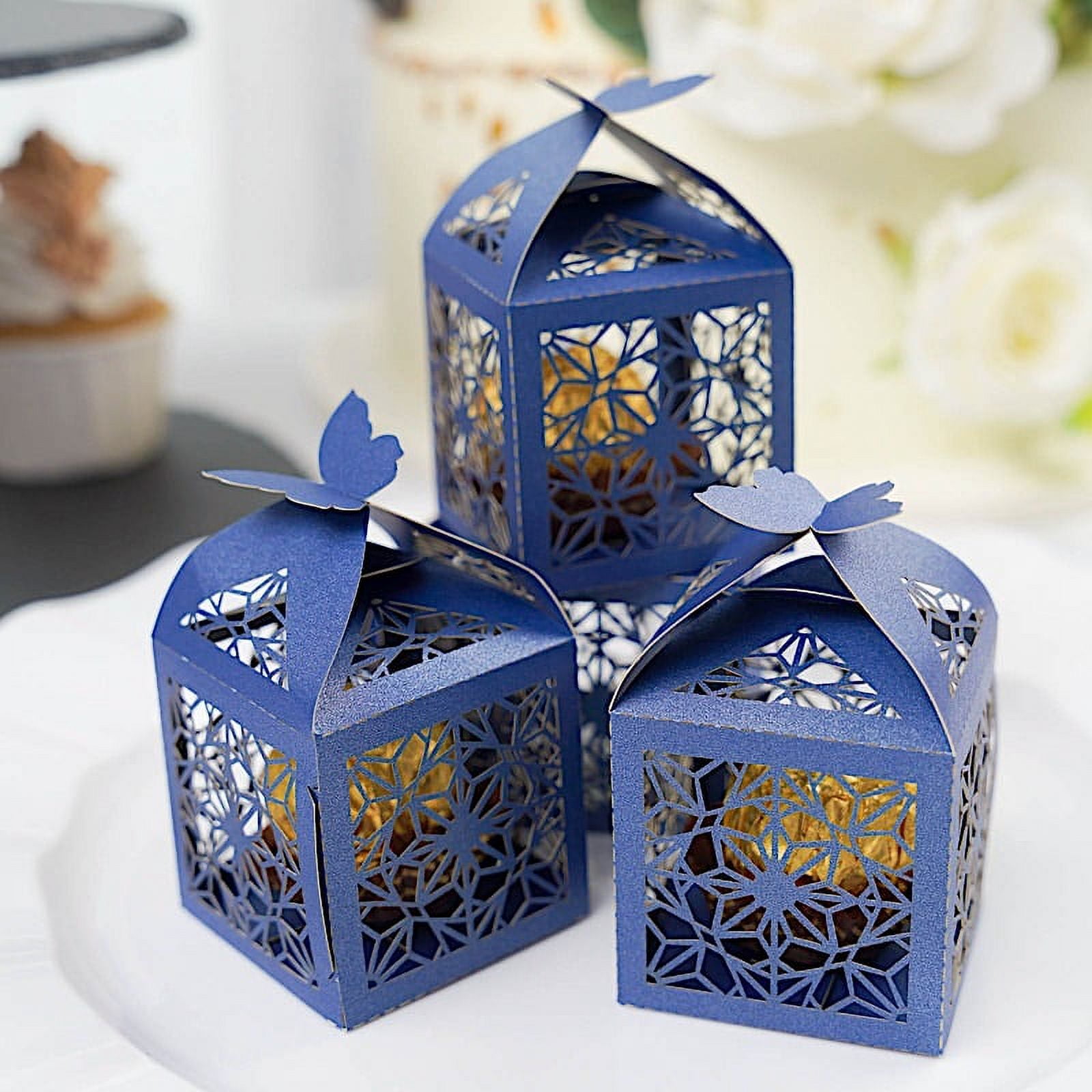 Personalized Royal Blue Two-Piece Favor Box (Set of 25)