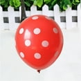 thumbnail image 1 of BalsaCircle 25 Red White Polka Dots 12" Round Latex Helium Air Plain Balloons Wedding Party, 1 of 5