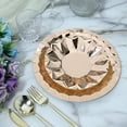 thumbnail image 1 of BalsaCircle 25 Rose Gold Geometric Round 7" Metallic Disposable Salad Paper Plates Tableware, 1 of 7