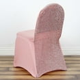 thumbnail image 1 of BalsaCircle 25 Rose Gold Solid Metallic Spandex Stretchable Banquet Chair Covers Slipcovers, 1 of 7