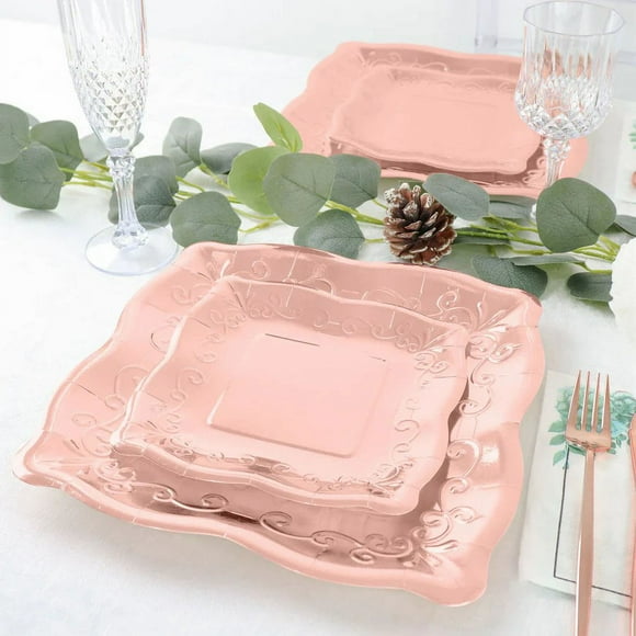 Rose Gold Party Plates