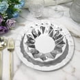 thumbnail image 1 of Balsa Circle 25 Silver Geometric Round 9" Metallic Disposable Dinner Paper Plates Tableware, 1 of 8