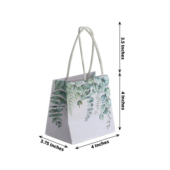BalsaCircle 25 pcs Eucalyptus Green 3x3 in Floral Printed Square Gift Boxes Party Favor Holders Wedding Events Reception Decorations Supplies