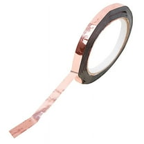 BalsaCircle 3/8" x 100 yards Blush Metallic Polyester Craft Tape Roll Party