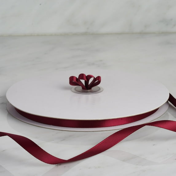 BalsaCircle 3/8" x 100 yards Burgundy Single Side Satin Ribbon Wedding Party Favors Crafts