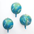 thumbnail image 1 of BalsaCircle 3 Blue Round 4D Orbz 13" Marble Mylar Foil Plain Balloons Wedding Decorations, 1 of 8