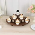 thumbnail image 1 of BalsaCircle 3 Brown 3 Tier Wooden Cupcake Stands Semicircle Dessert Pedestals Party Events Decorations, 1 of 8