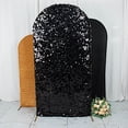 thumbnail image 1 of BalsaCircle 3 Black Gold Fitted Assorted Round Top Wedding Arch Backdrop Stand Covers Party Events Decorations Supplies, 1 of 8