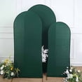 thumbnail image 1 of BalsaCircle 3 Fitted Hunter Green Matte Spandex Round Top Wedding Arch Backdrop Stand Covers Set Party, 1 of 8
