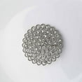thumbnail image 1 of BalsaCircle 3" Metal Silver Rhinestones Flower Brooch Chair Sash Pin Party Events Reception Decorations Supplies, 1 of 8