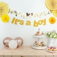 thumbnail image 1 of BalsaCircle 3 feet Gold Glittered It's A Boy Paper Gender Reveal Hanging Party Garland Events Decorations, 1 of 8