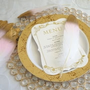 Balsa Circle 30 Blush White Metallic Gold Tip Natural Decorations Goose Feathers