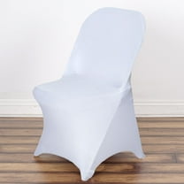 BalsaCircle 30 White Spandex Stretchable Folding Solid Chair Covers Slipcovers Wedding decorations
