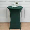 thumbnail image 1 of Balsa Circle 36" Cocktail Spandex Fitted Stretchable Elastic Tablecloth Hunter Green, 1 of 8