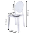 thumbnail image 1 of BalsaCircle 36-Inch Tall Clear Plastic Transparent Chair Wedding Party Furniture Reception Dinner Catering Ceremony Home Decorations, 1 of 2