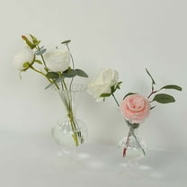 BalsaCircle 4 Clear Nordic Style Glass Vintage Transparent Bud Planter Vases Wedding Party Centerpieces Decorations