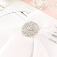 thumbnail image 1 of BalsaCircle 4 Flower Silver Metal Dinner Napkin Rings Rhinestones Wedding Party Events Reception Decorations, 1 of 8