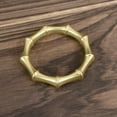 thumbnail image 1 of Balsa Circle 4 Gold 2 Round Metal Dinner Napkin Rings Bamboo Knuckle Design Party Events Decorations Supplies, 1 of 8