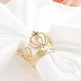 thumbnail image 1 of Balsa Circle 4 Gold Round Metallic Crown Rhinestones Dinner Napkin Rings Party Events Home Decorations Supplies, 1 of 8