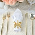 thumbnail image 1 of BalsaCircle 4 Gold Round Metallic Dinner Napkin Rings Fork Knife Spoon Design Party Events Decorations Supplies, 1 of 8