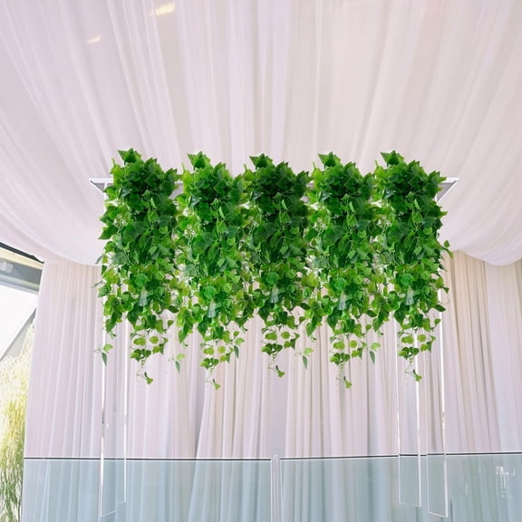 Balsa Circle 4 Green Artificial Ivy Leaves Garland Silk Photos Foliage Vines Party Events Decorations Supplies