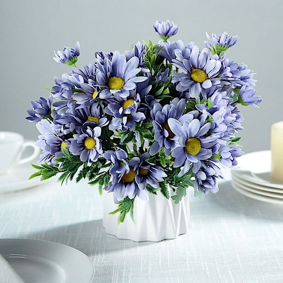 BalsaCircle 4 Lavender 11" Daisy Bushes Silk Artificial Flowers Wedding Catering Decorations