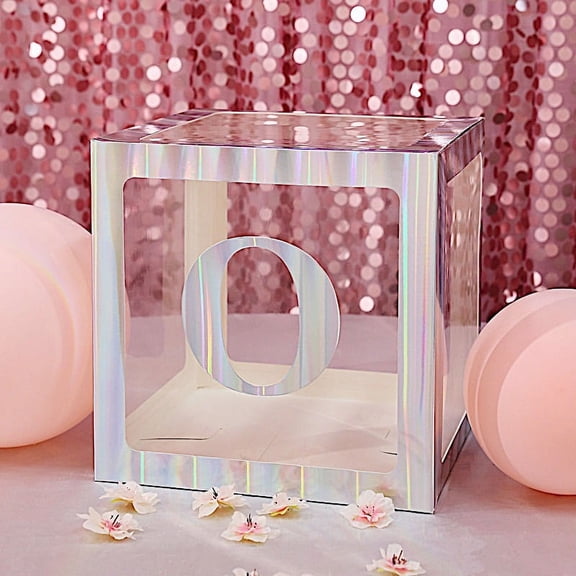 BalsaCircle 4 Pieces Iridescent 5" Letter O Cardstock Stickers Backdrop Wall Party Decorations