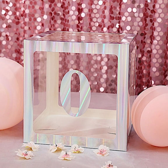 BalsaCircle 4 Pieces Iridescent 5" Number 0 Cardstock Stickers Backdrop Wall Party Decorations