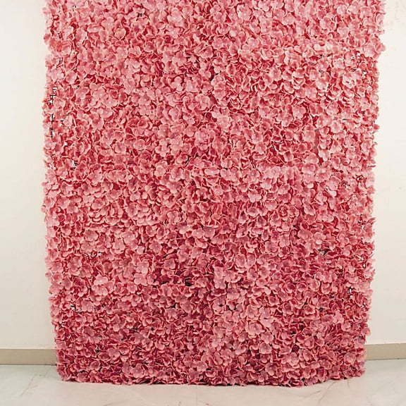 BalsaCircle 4 Silk Hydrangea Flowers Wall Backdrop Panels 11 feet UV Protected Wedding Decorations Dusty Rose