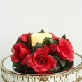 thumbnail image 1 of BalsaCircle 4 Silk Roses Flowers Candle Rings DIY Party Artificial Bouquets Arrangements, 1 of 8