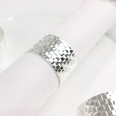 Efavormart 4 Pack Metallic Gold Hammered Napkin Rings for Wedding Party ...