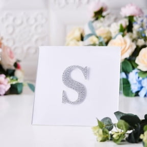 Balsa Circle 4" Silver Solid Letter Solid Number Self-Adhesive Rhinestones Gems Sticker