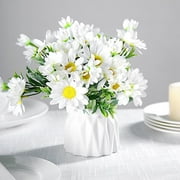BalsaCircle 4 White 11" Daisy Bushes Silk Artificial Flowers Wedding Party Catering Decorations