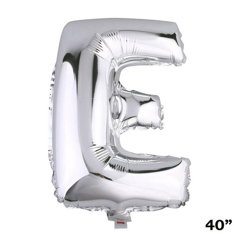 40 Mylar Foil Balloon - Silver Letters