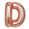 thumbnail image 1 of BalsaCircle 40" Rose Gold Letter D Mylar Foil Plain Balloon Wedding Event Birthday Party, 1 of 4