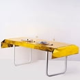 thumbnail image 1 of BalsaCircle 40" x 90" Gold Metallic Rectangular Disposable Plastic Tablecloth Tables, 1 of 7