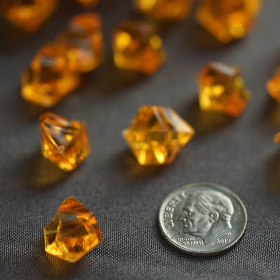 BalsaCircle 400 Acrylic Mini Ice Crystal Like Pieces Orange