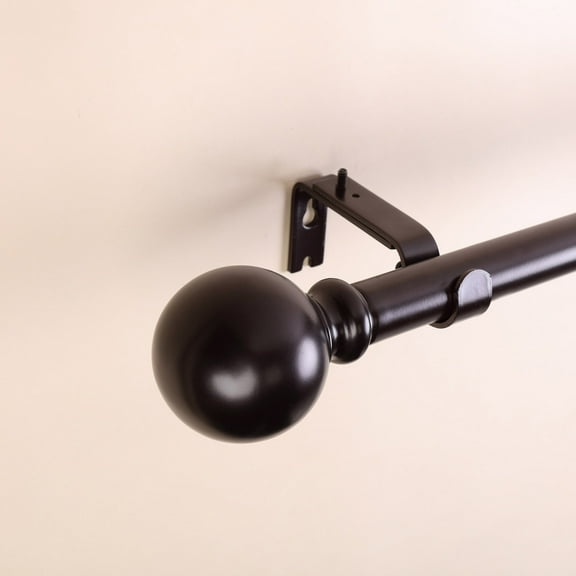 BalsaCircle 42-126-Inch long Adjustable Metal Curtain Rod Set with Round Finials - Wedding Party Home Window Decorations