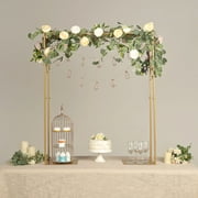 Balsa Circle 48" Gold Adjustable Over The Table Rod Stand Metal Arch Wedding Party Catering Decorations