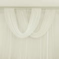 thumbnail image 1 of BalsaCircle 4x5 feet Ivory Sheer Curtain Backdrop Wedding Drapery Panel Party Reception Home Events Ceiling Decorations Supplies, 1 of 6