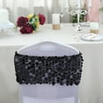 thumbnail image 1 of BalsaCircle 5 Black 10" Big Payette Sequined Chair Sashes Events Catering, 1 of 8