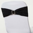 thumbnail image 1 of BalsaCircle 5 Black Metallic Spandex Chair Sashes Bows Ties Party Ceremony, 1 of 6