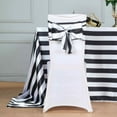 thumbnail image 1 of BalsaCircle 5 Black White Satin Stripe Chair Sashes Party Ceremony Decorations, 1 of 8