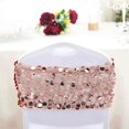 thumbnail image 1 of BalsaCircle 5 Blush 10" Big Payette Sequined Chair Sashes Events Catering, 1 of 8
